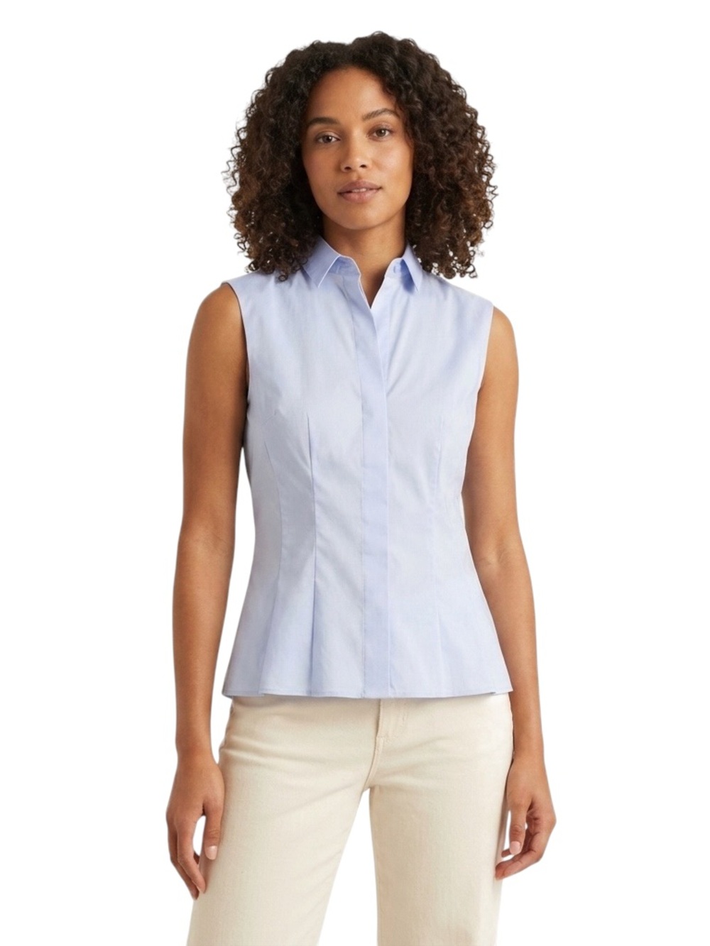 BOSS Bashiva Blue Sleeveless Blouse